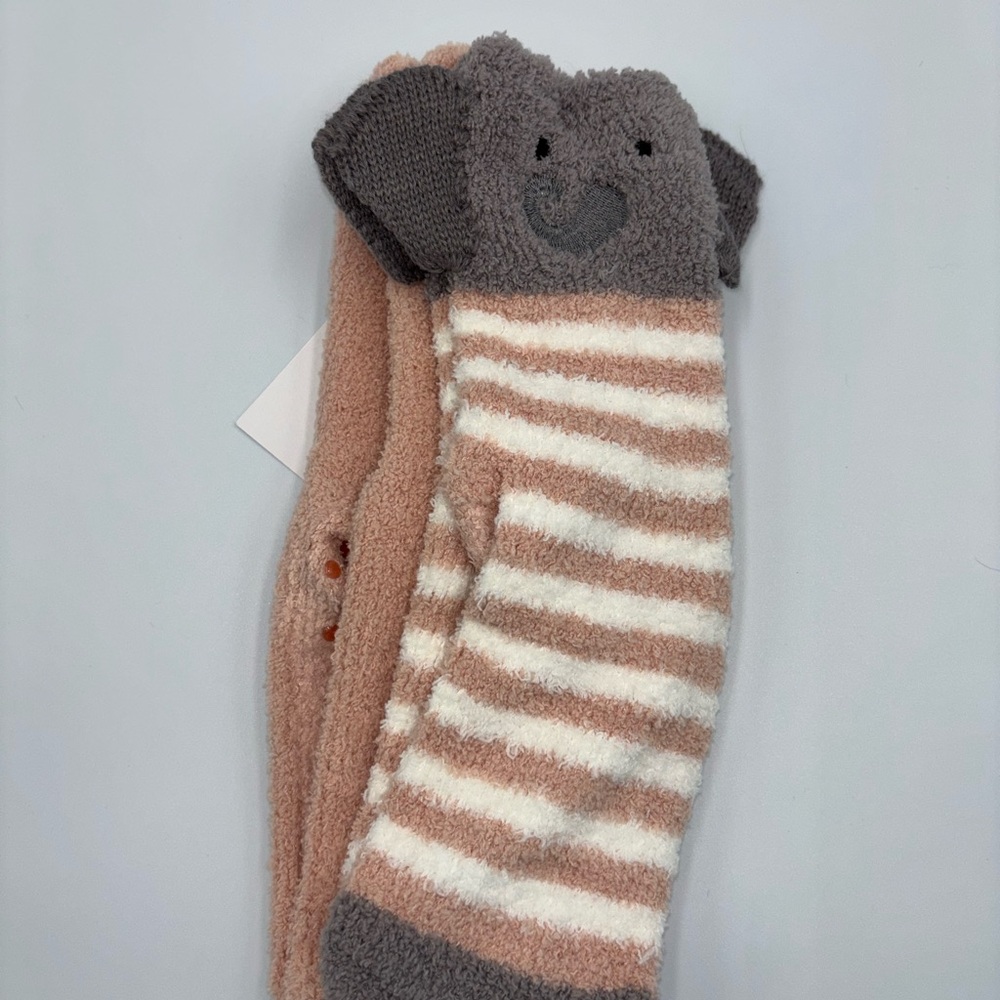 Lug trolley friends elephant socks fluffy cozy fuzzy